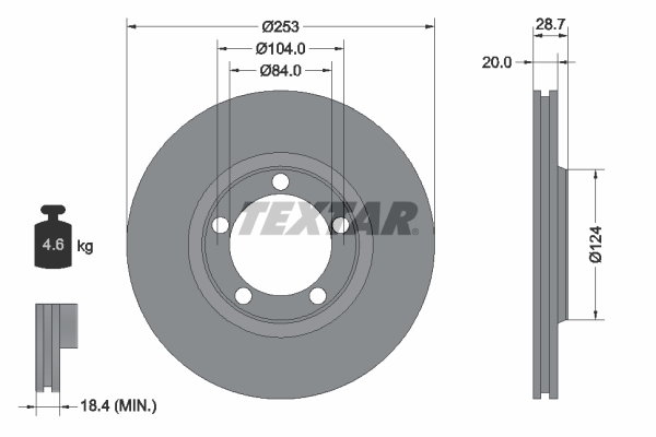 TEXTAR 92093700 Bremsscheibe