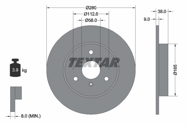 TEXTAR 92097603 PRO Bremsscheibe