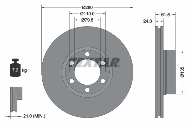 TEXTAR 92097700 Bremsscheibe