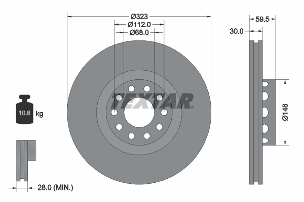 TEXTAR 92098305 PRO+ Bremsscheibe