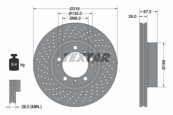 TEXTAR 92100005 PRO+ Bremsscheibe