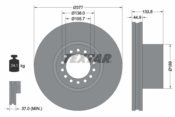 TEXTAR 93101400 Bremsscheibe
