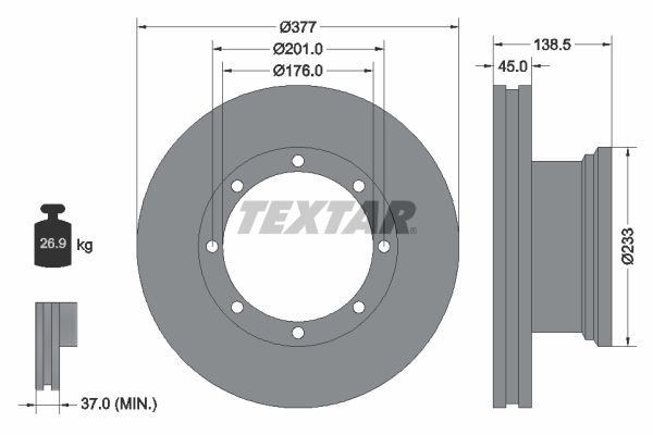 TEXTAR 93101500 Bremsscheibe
