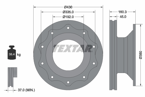 TEXTAR 93101900 Bremsscheibe
