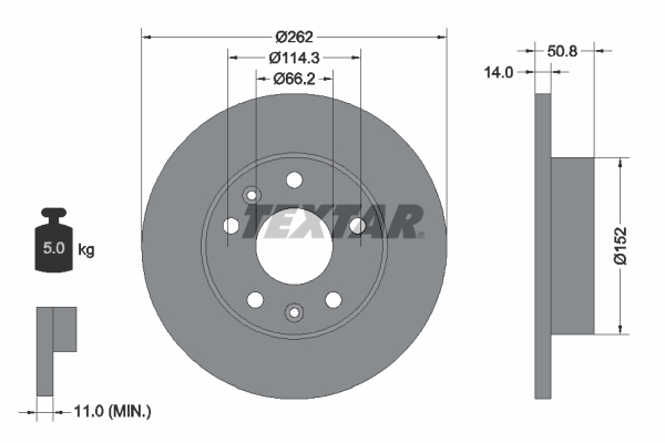 TEXTAR 92102900 Brake Disc...