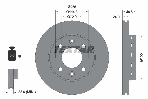 TEXTAR 92104200 Bremsscheibe
