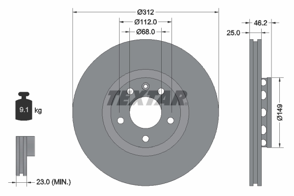 TEXTAR 92106105 PRO+ Disc...