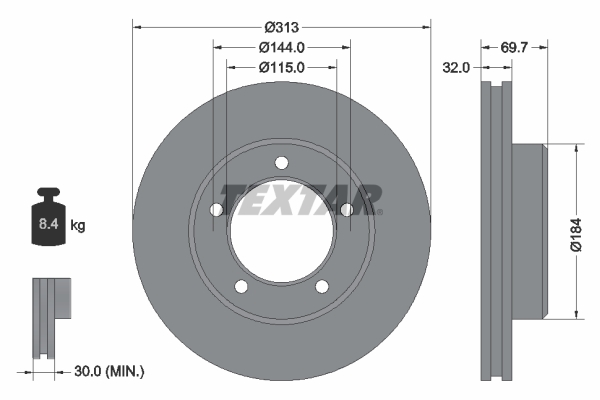 TEXTAR 92108103 PRO Brake...
