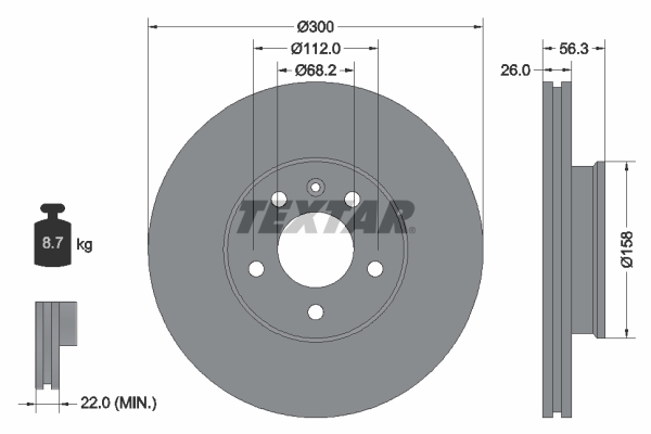 TEXTAR 92109803 PRO Bremsscheibe
