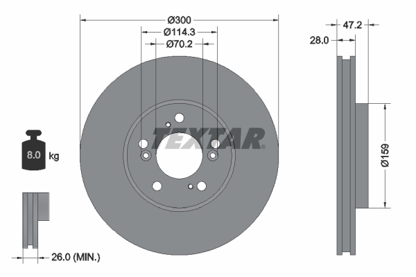 TEXTAR 92110200 Bremsscheibe