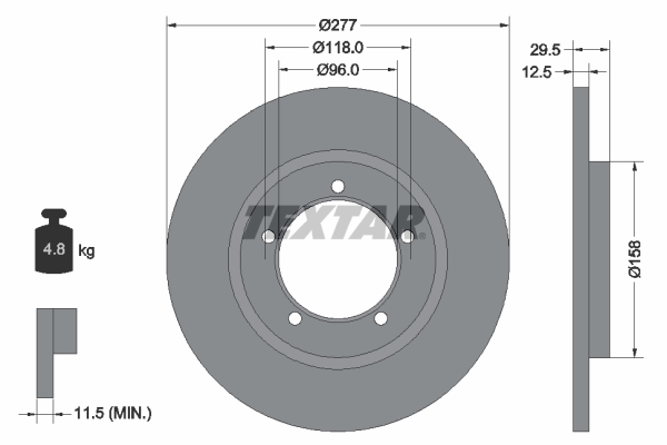 TEXTAR 92114100 Bremsscheibe