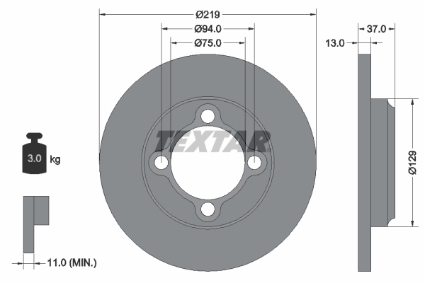TEXTAR 92116900 Bremsscheibe