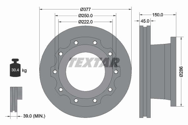 TEXTAR 93117700 Bremsscheibe
