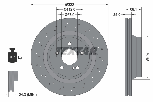 TEXTAR 92120000 Bremsscheibe