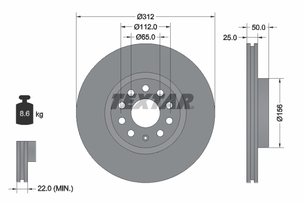 TEXTAR 92120505 PRO+ Disc...