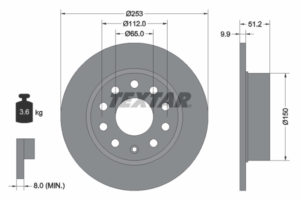 TEXTAR 92120903 PRO Disc frana