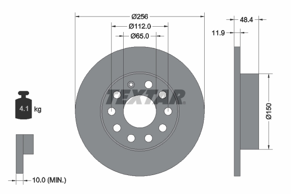 TEXTAR 92121103 PRO Disc frana