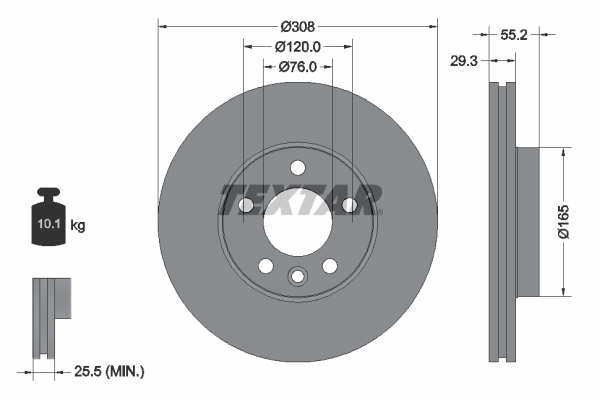 TEXTAR 92121200 Bremsscheibe