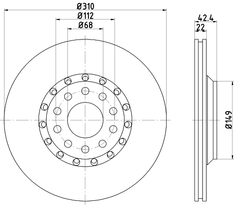 TEXTAR 92122403 PRO Bremsscheibe