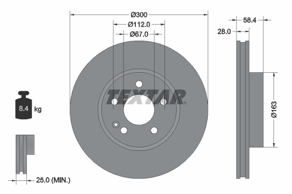 TEXTAR 93123403 PRO Disc frana