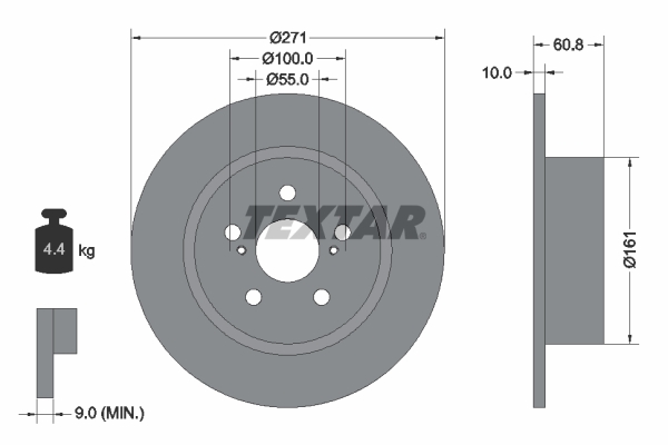 TEXTAR 92126503 PRO Bremsscheibe