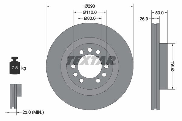 TEXTAR 93127200 Bremsscheibe