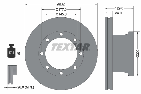 TEXTAR 93127700 Bremsscheibe