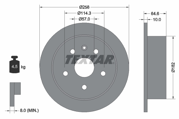 TEXTAR 92128900 Bremsscheibe
