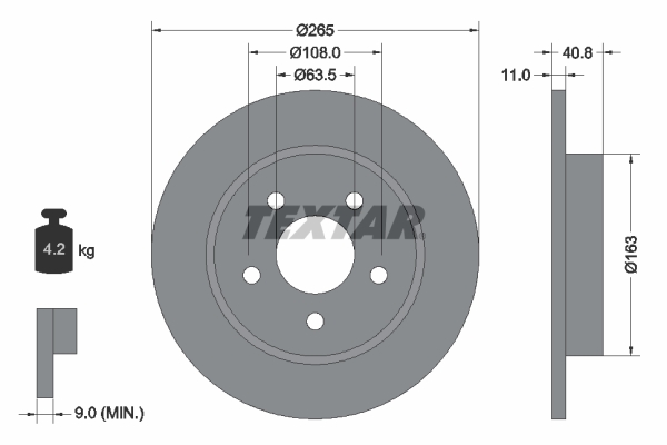 TEXTAR 92133703 PRO Disc frana