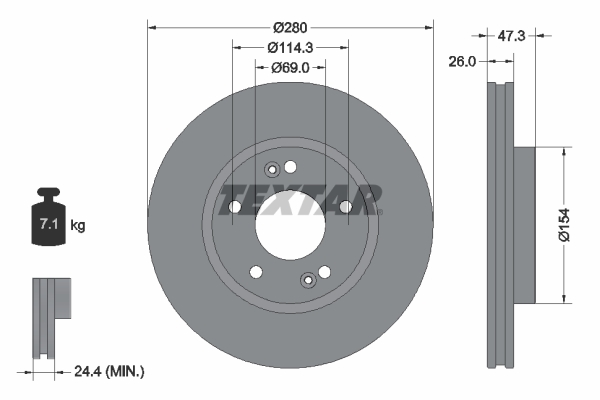 TEXTAR 92133905 PRO+ Disc...