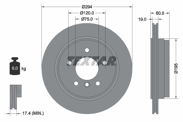 TEXTAR 92141703 PRO Bremsscheibe