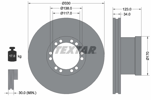 TEXTAR 93142400 Bremsscheibe