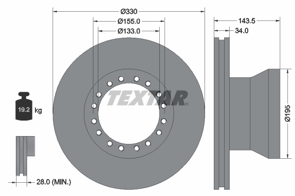 TEXTAR 93142500 Bremsscheibe