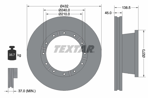 TEXTAR 93142900 Bremsscheibe