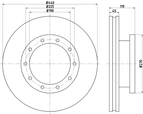 TEXTAR 93145400 Bremsscheibe
