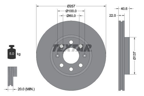 TEXTAR 92145703 PRO Disc frana