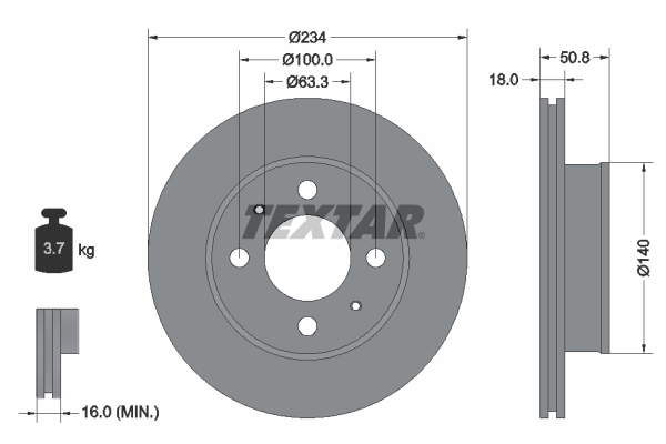 TEXTAR 92146803 PRO Bremsscheibe