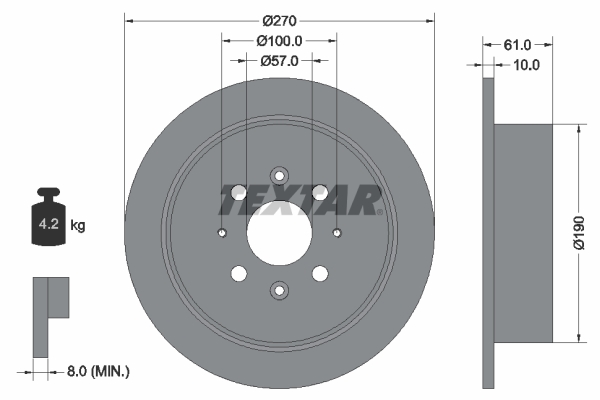TEXTAR 92147500 Bremsscheibe