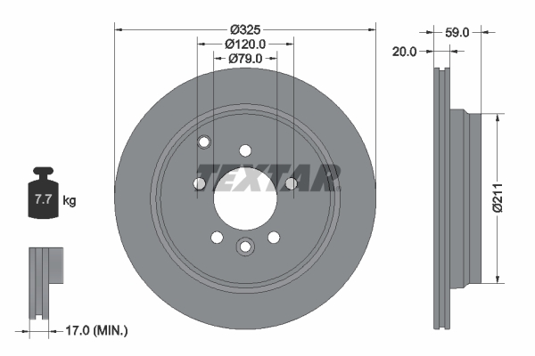 TEXTAR 92147603 PRO Bremsscheibe