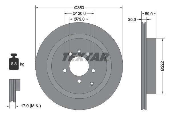 TEXTAR 92147703 PRO Bremsscheibe