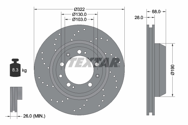 TEXTAR 92150200 Bremsscheibe