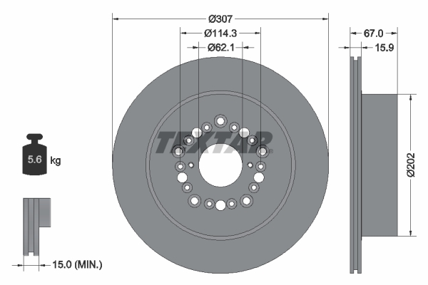 TEXTAR 92150400 Bremsscheibe