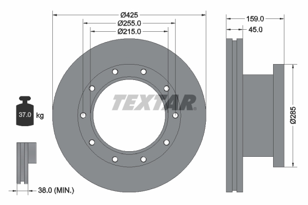 TEXTAR 93151100 Bremsscheibe