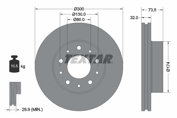 TEXTAR 92157303 PRO Disc frana