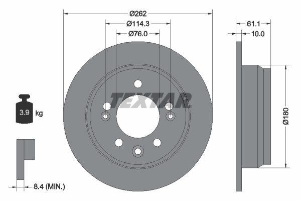 TEXTAR 92161703 PRO Disc frana