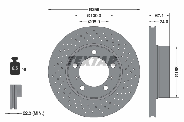TEXTAR 92165205 PRO+ Bremsscheibe