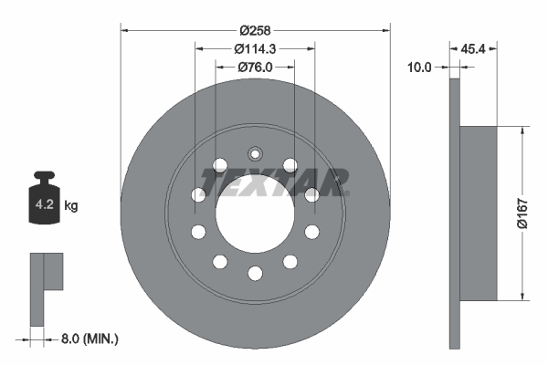 TEXTAR 92166700 Brake Disc...
