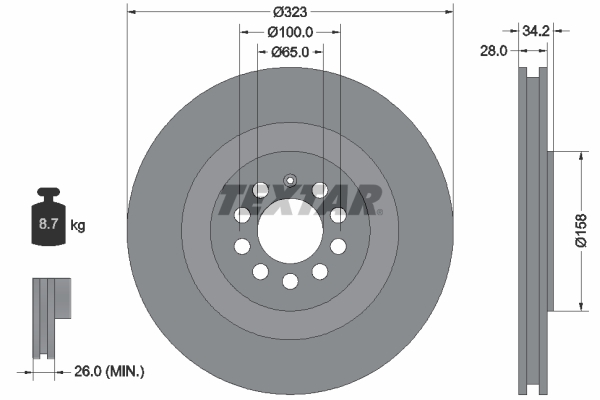 TEXTAR 92168903 PRO Bremsscheibe