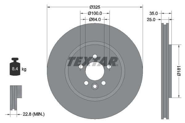 TEXTAR 92170303 PRO Bremsscheibe