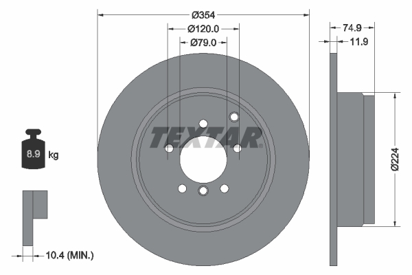 TEXTAR 92174103 PRO Bremsscheibe